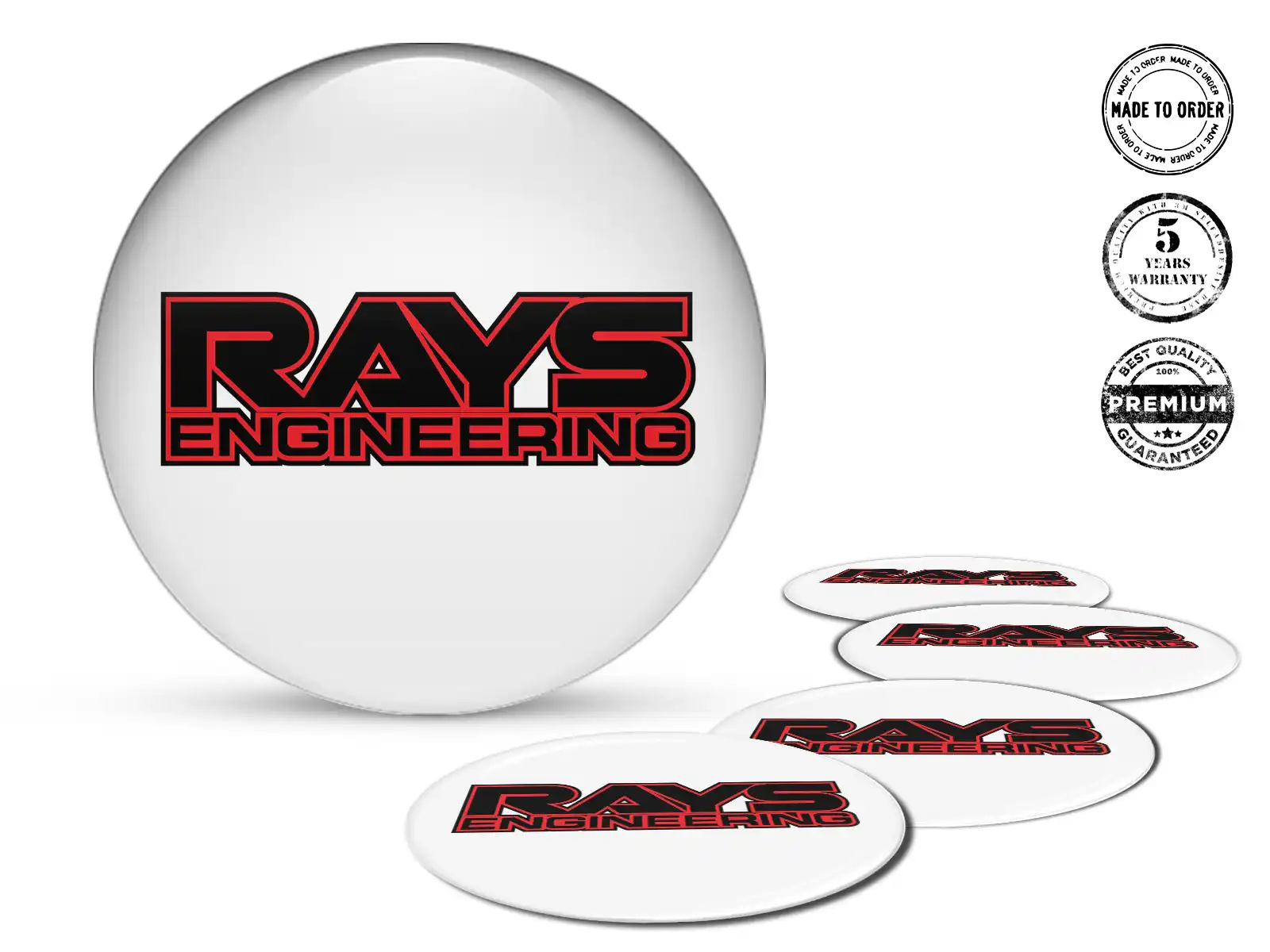 Rays Radaufkleber Logo Epoxy Dome Edition